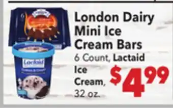 Vallarta Supermarkets London Dairy Mini Ice Cream Bars offer