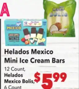 Vallarta Supermarkets Helados Mexico Mini Ice Cream Bars offer