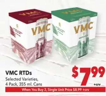 Vallarta Supermarkets VMC RTDs offer