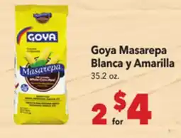 Vallarta Supermarkets Goya Masarepa Blanca y Amarilla offer