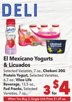 Vallarta Supermarkets El Mexicano Yogurts & Licuados offer