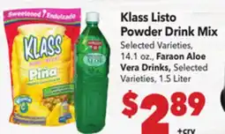Vallarta Supermarkets Klass Listo Powder Drink Mix offer