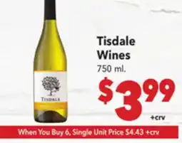 Vallarta Supermarkets Tisdale Wines offer