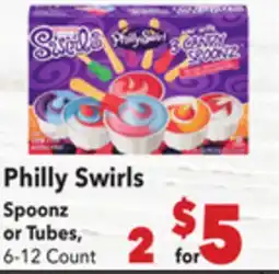 Vallarta Supermarkets Philly Swirls Spoonz or Tubes offer
