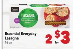 Vallarta Supermarkets Essential Everyday Lasagna offer