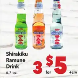 Vallarta Supermarkets Shirakiku Ramune Drink offer