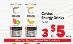 Vallarta Supermarkets Celsius Energy Drinks offer