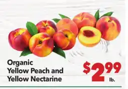 Vallarta Supermarkets Organic Yellow Peach and Yellow Nectarine offer