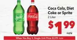 Vallarta Supermarkets Coca Cola, Diet Coke or Sprite offer