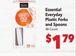 Vallarta Supermarkets Essential Everyday Plastic Forks and Spoons offer