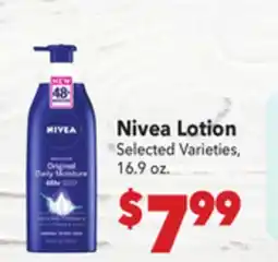 Vallarta Supermarkets Nivea Lotion offer