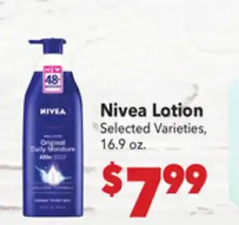 Vallarta Supermarkets Nivea Lotion offer
