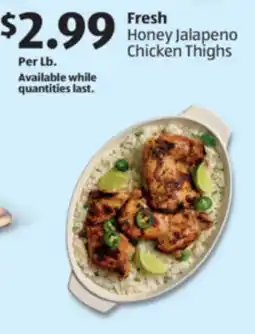 Aldi Fresh Honey Jalapeno Chicken Thighs offer