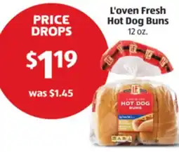 Aldi L'oven Fresh Hot Dog Buns offer