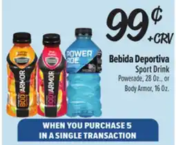 El Super Fresh Sport Drink Powerade, 28 Oz., or Body Armor, 16 Oz offer