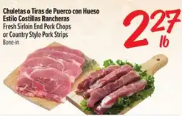 El Super Fresh Fresh Sirloin End Pork Chops or Country Style Pork Strips offer