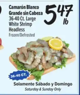 El Super Fresh Large White Shrimp Headless offer