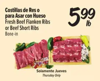 El Super Fresh Fresh Beef Flanken Ribs or Beef Short Ribs offer