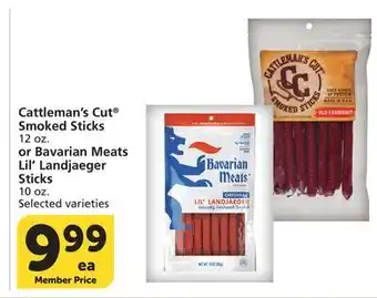 Vons Cattleman's Cut Smoked Sticks 12 oz. or Bavarian Meats Lil' Landjaeger Sticks 10 oz offer