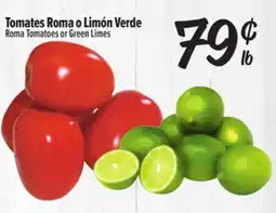 El Super Fresh Roma Tomatoes or Green Limes offer