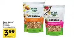 Vons Open Nature Granola offer