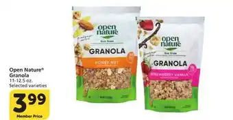 Vons Open Nature Granola offer
