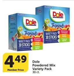 Vons Dole Powdered Mix Variety Pack offer