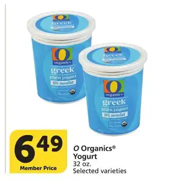 Vons O Organics Yogurt offer