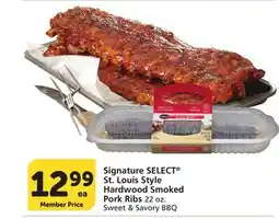 Vons Signature SELECT St. Louis Style Hardwood Smoked Pork Ribs offer