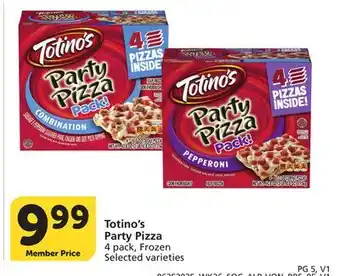 Vons Totino's Party Pizza offer