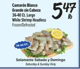 El Super Large White Shrimp Headless offer