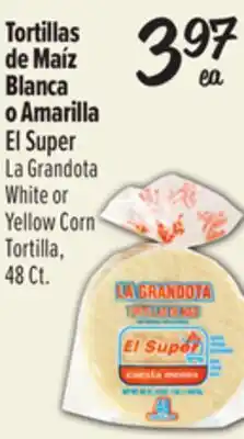 El Super La Grandota White or Yellow Corn Tortilla offer