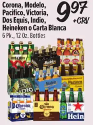 El Super Corona, Modelo, Pacifico, Victoria, Dos Equis, Indio, Heineken o Carta Blanca offer