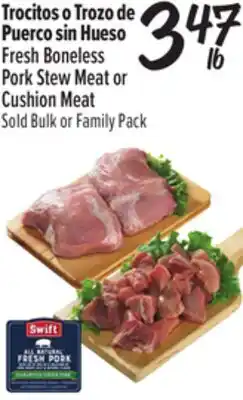 El Super Fresh Boneless Pork Stew Meat or Cushion Meat offer