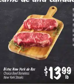 El Super Choice Boneless New York Steaks offer
