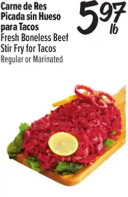 El Super Fresh Boneless Beef Stir Fry for Tacos offer