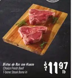 El Super Choice Fresh Beef T-bone Steak Bone in offer