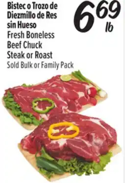 El Super Fresh Boneless Beef Chuck Steak or Roast offer