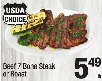 Super King Markets Beef 7 Bone Steak or Roast offer