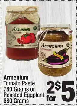 Super King Markets Armenium Tomato Paste 780 Grams or Roasted Eggplant 680 Grams offer