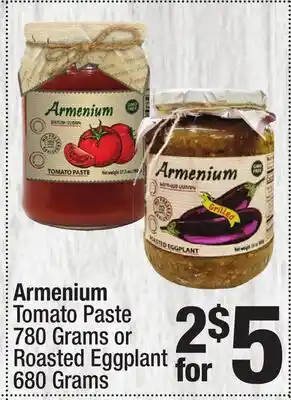 Super King Markets Armenium Tomato Paste 780 Grams or Roasted Eggplant 680 Grams offer