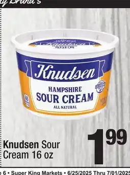 Super King Markets Knudsen Sour Cream offer
