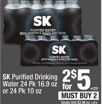 Super King Markets SK Purified Drinking Water offer