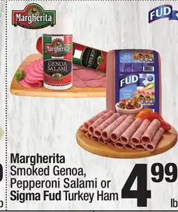 Super King Markets Margherita Smoked Genoa, Pepperoni Salami or Sigma Fud Turkey Ham offer