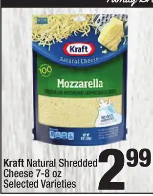 Super King Markets Kraft Natural Shredded Cheese offer