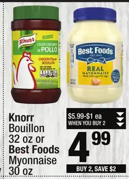 Super King Markets Knorr Bouillon 32 oz or Best Foods Myonnaise 30 oz offer