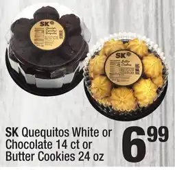 Super King Markets SK Quequitos White or Chocolate 14 ct or Butter Cookies 24 oz offer
