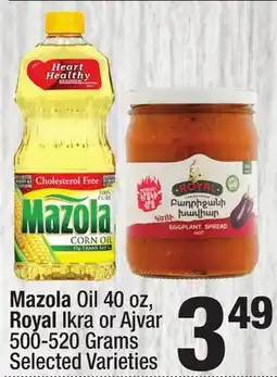 Super King Markets Mazola Oil 40 oz, Royal Ikra or Ajvar 500-520 Grams Selected Varieties offer
