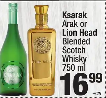 Super King Markets Ksarak Arak or Lion Head Blended Scotch Whisky offer