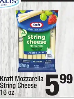 Super King Markets Kraft Mozzarella String Cheese offer